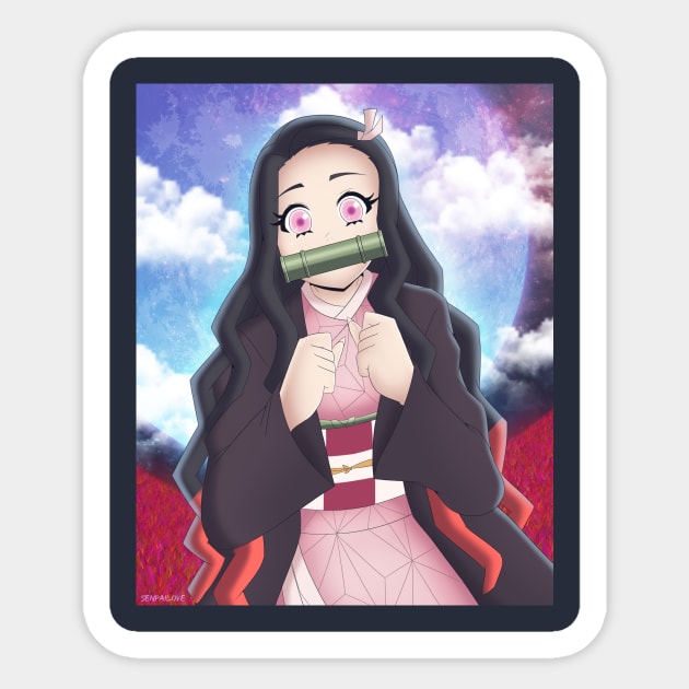 Nezuko Sticker by SenpaiLove